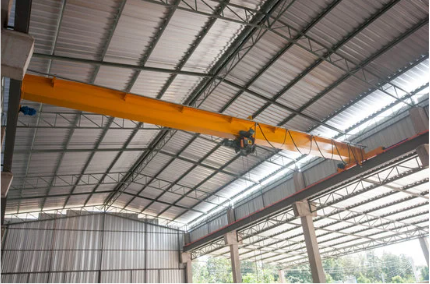 crane operating in warehouse