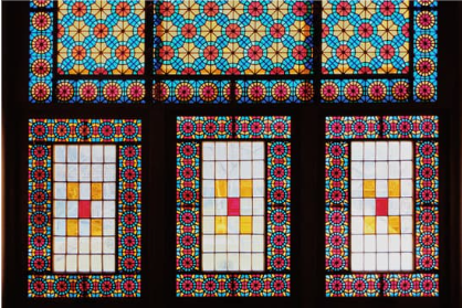 coloured stained glass windows