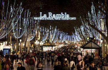 La Rambla on Christmas